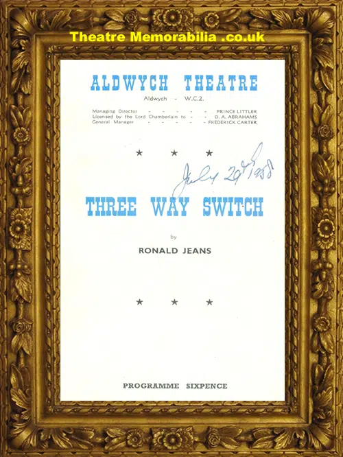 London Aldwych Theatre - Three Way Switch - 1950 Nanette Newman