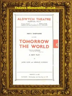 London Aldwych Theatre – Tomorrow The World – 1940’s