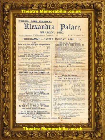 London Alexandra Palace – My Sweetheart – 1887 – Antique