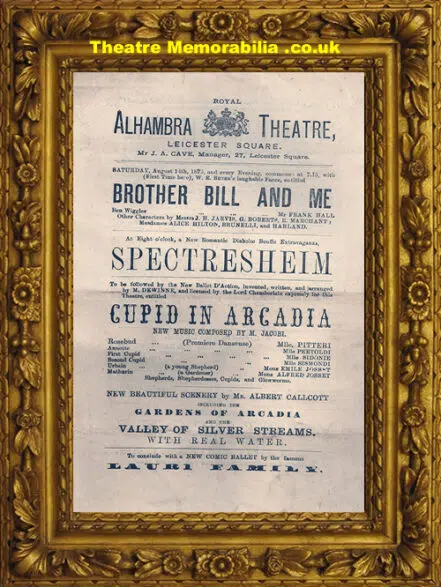 London Alhambra Theatre – Spectresheim – C 1885