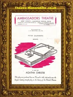 London Ambassador Theatre – Mouse Trap – 1960s