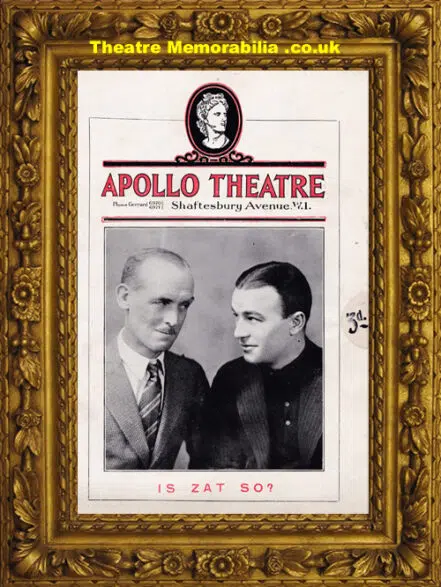 London Apollo Theatre – Is Zat So – 1920s