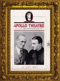 London Apollo Theatre – Is Zat So – 1920s