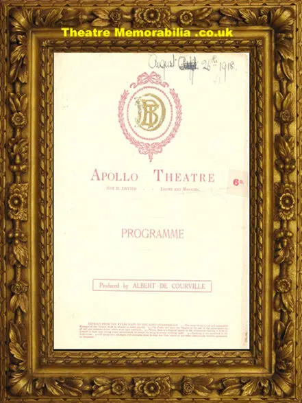London Apollo Theatre – Soldier Boy – 1918