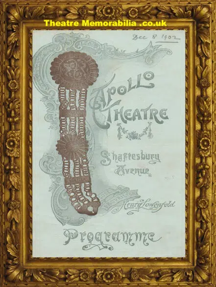 London Apollo Theatre – The Girl From Kays – 1902