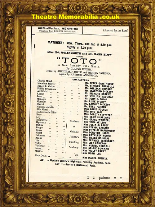 London Apollo Theatre - TOTO - C Late1800's