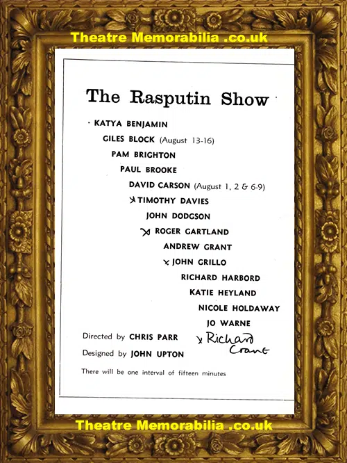 London Arts Theatre - The Rasputin Show - 1968