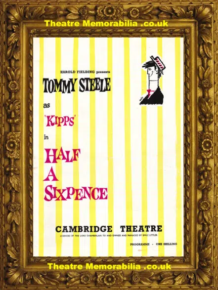 London Cambridge Theatre – Half A Sixpence – 1963 – Tommy Steele