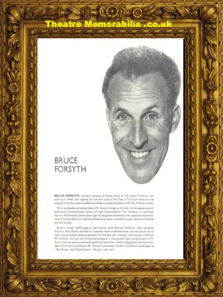 London Cambridge Theatre – Little Me – 1964 Bruce Forsyth