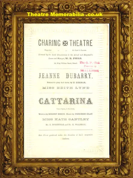 London Charing Theatre – Cattarina – 1875