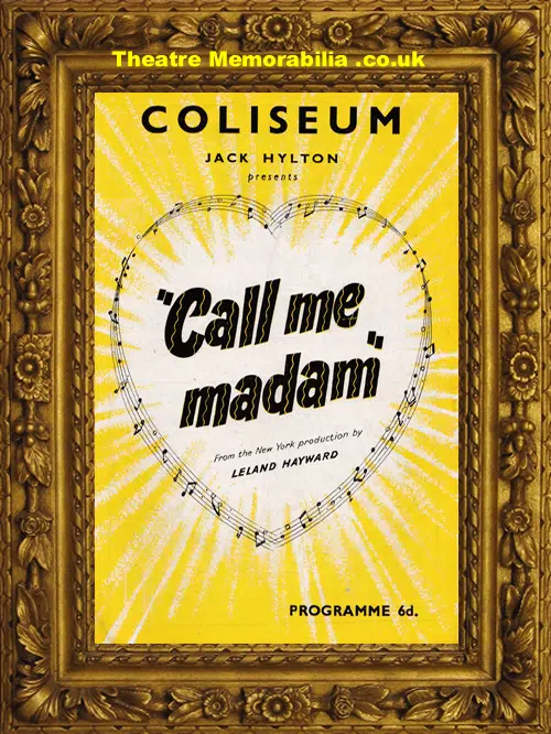 London Coliseum Theatre - Call Me Madam - 1940s - Arthur Lowe