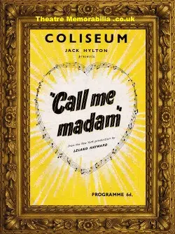 London Coliseum Theatre – Call Me Madam – 1940s – Arthur Lowe