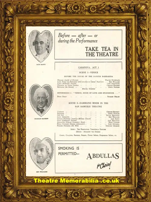 London Coliseum Theatre - Casanova - 1960s + Ticket