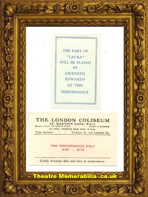 London Coliseum Theatre - Casanova - 1960s + Ticket