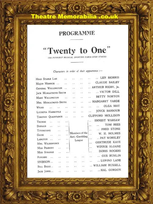 London Coliseum Theatre - Laugh and it's Twenty To One - 1940s