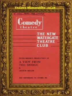 London Comedy Theatre – A View From The Bridge – 1956