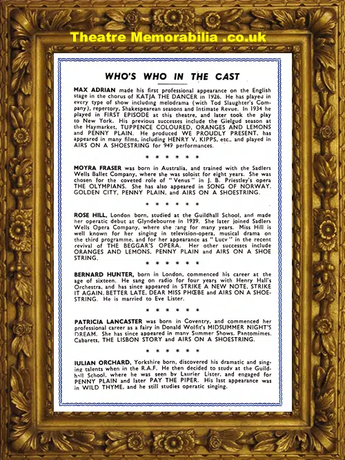 London Comedy Theatre - Fresh Airs - 1956