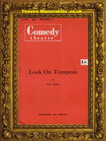 London Comedy Theatre – Look On Tempests – 1958 Vanessa Redgrave