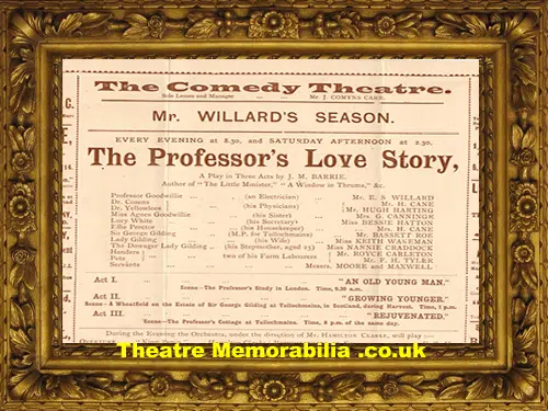 London Comedy Theatre - Professor's Love Story - 1894
