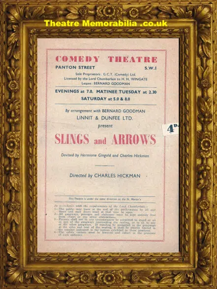 London Comedy Theatre – Slings And Arrows – 1948