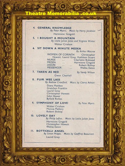 London Comedy Theatre - Slings And Arrows - 1948