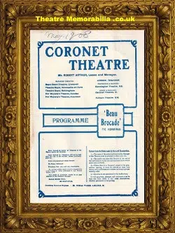 London Coronet Theatre - Beau Brocade - 1908