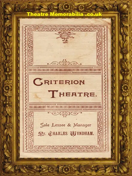 London Criterion Theatre – A Blind Marriage – 1896