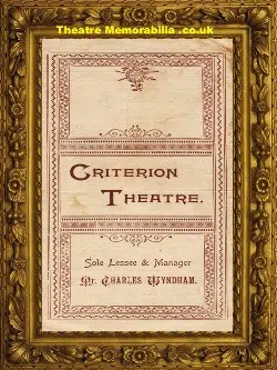 London Criterion Theatre – A Blind Marriage – 1896