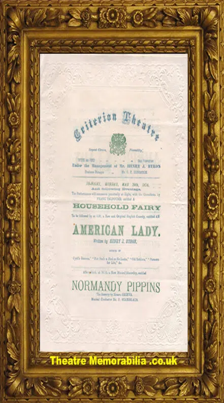 London Criterion Theatre – American Lady – 1874