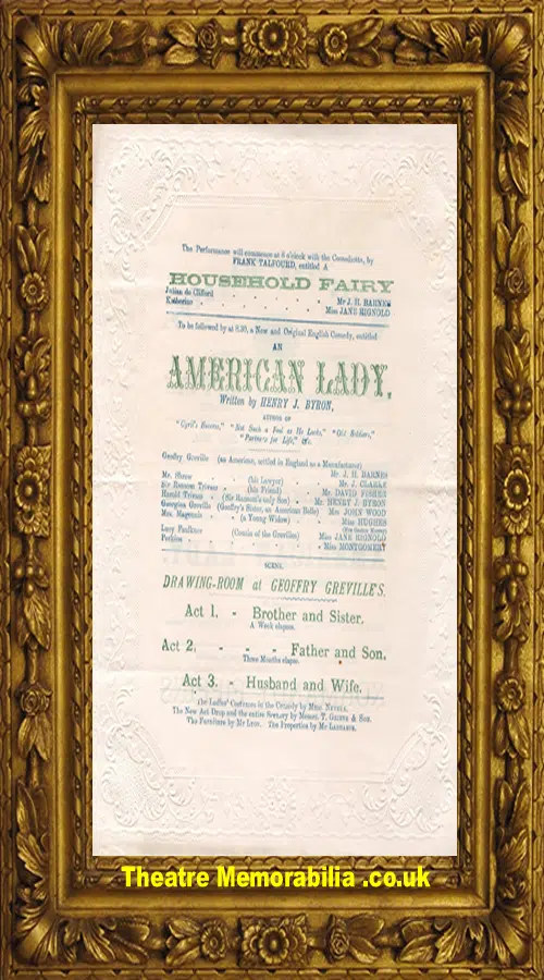 London Criterion Theatre - American Lady - 1874