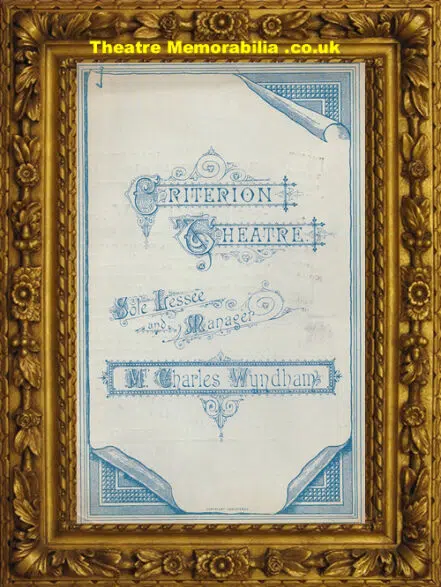 London Criterion Theatre – Betsy – 1888