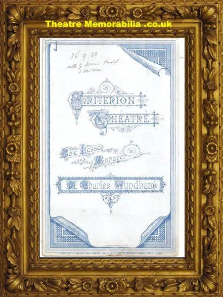 London Criterion Theatre – Betsy – 1888