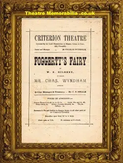 London Criterion Theatre – Foggerty’s Fairy – 1881