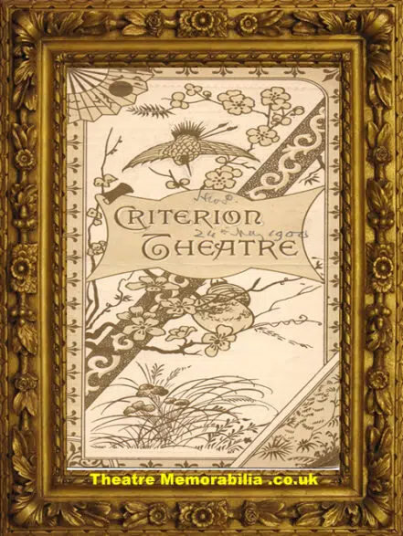 London Criterion Theatre – Lady Huntsworths Experiment – 1900