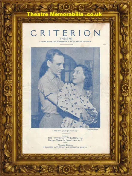 London Criterion Theatre – Musical Chairs – 1932 – Gielgud