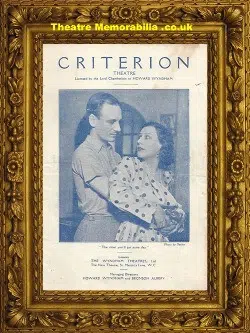 London Criterion Theatre – Musical Chairs – 1932 – Gielgud