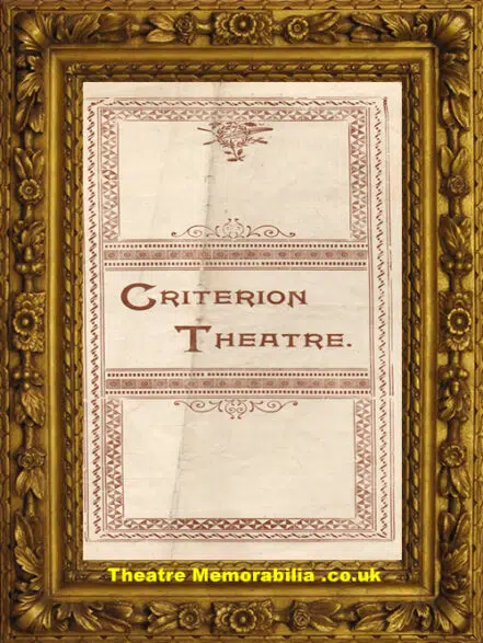 London Criterion Theatre – My Daughter In Law – 1899