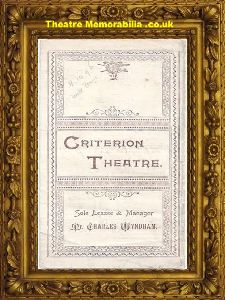 London Criterion Theatre – Rosemary – 1896