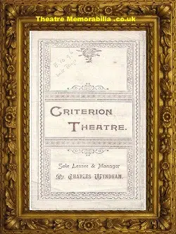London Criterion Theatre – Rosemary – 1896