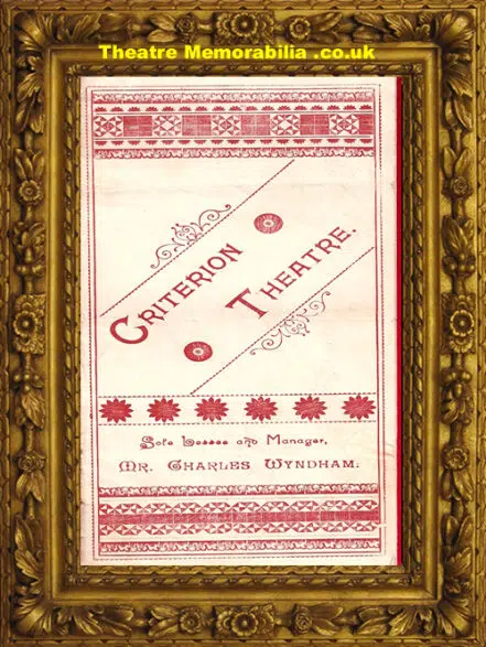 London Criterion Theatre – The Bauble Shop – 1893