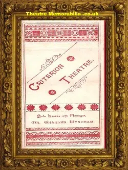 London Criterion Theatre – The Bauble Shop – 1893