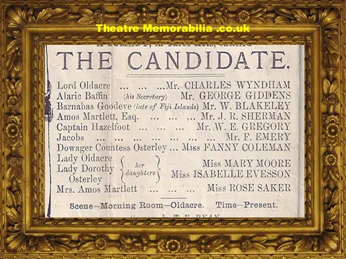 London Criterion Theatre - The Candidate - 1885