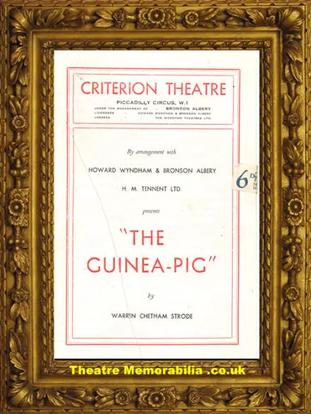 London Criterion Theatre – The Guinea Pig – 1946
