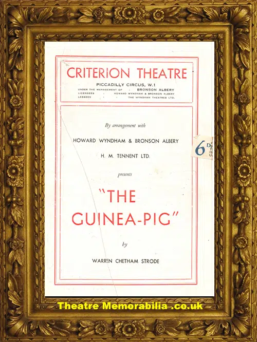 London Criterion Theatre - The Guinea Pig - 1946
