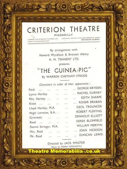 London Criterion Theatre - The Guinea Pig - 1946