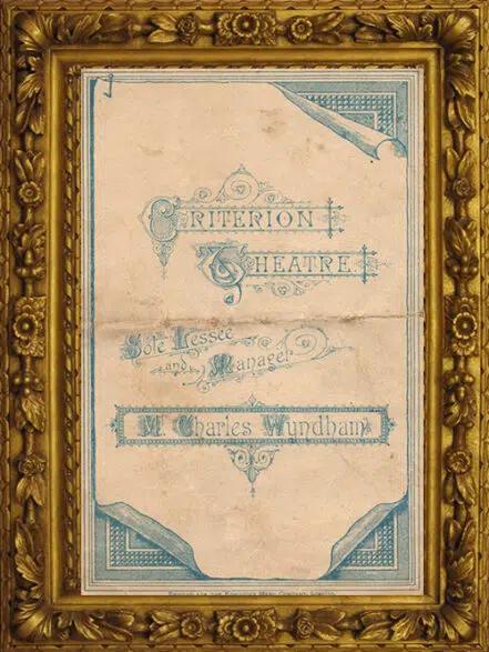 London Criterion Theatre – Two Roses – 1887