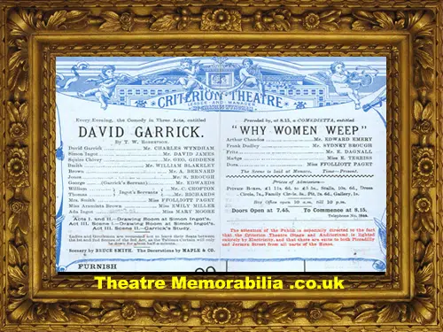 London Criterion Theatre - Why Women Weep - 1888