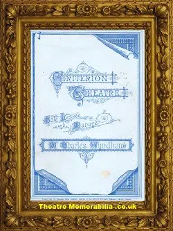 London Criterion Theatre – Why Women Weep – 1888