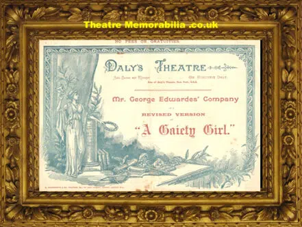 London Daly’s Theatre – A Gaiety Girl – 1894