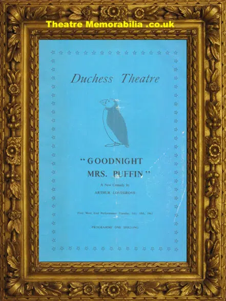 London Duchess Theatre – Goodnight Mrs Puffin – 1961 Irene Handl